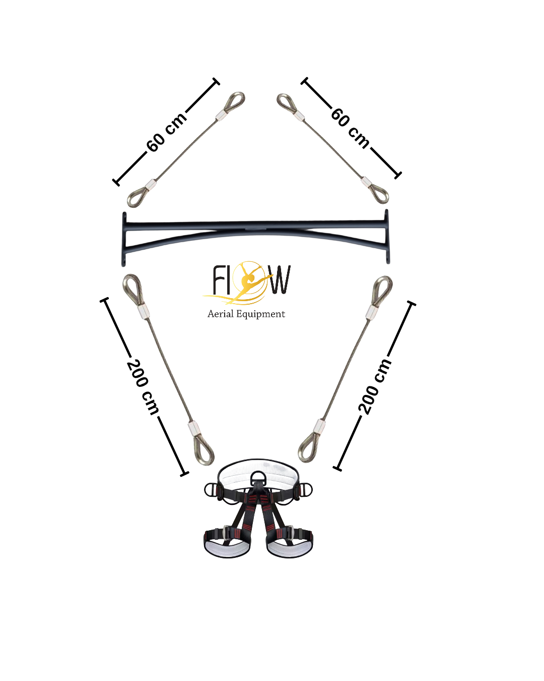 Spreader Bar, aerial harness, aerial rigging, circus Flow Aerial equipment