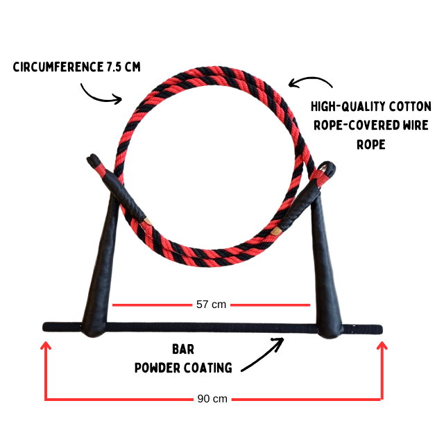 Trapeze Duo Bar – Twisted Rope 2-Tone Flow Aerial equipmentTrapeze Duo Bar – Twisted Rope 2-Tone | Flow Aerial Equipment | aerial hoop, aerial straps, aerial rope, trapeze, aerial pole , aerial equipment , thailand / circus gear