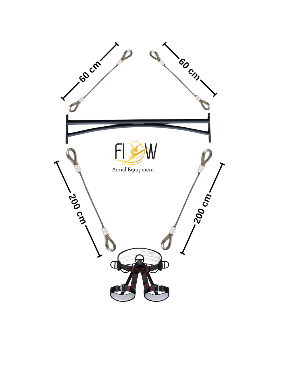Spreader Bar, aerial harness, aerial rigging, circus Flow Aerial equipment